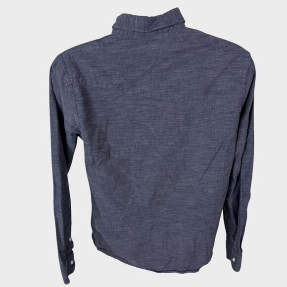 Volcom Mens Medium Long SLeeve Gray Button Front Shirt 100% Cotton - Picture 5 of 8